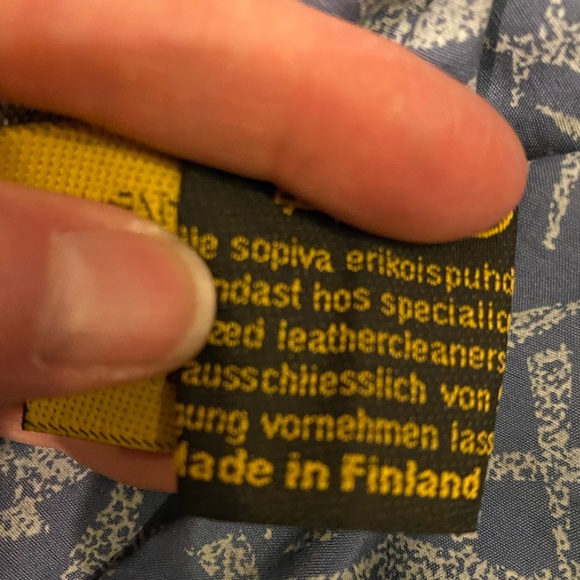 Friitala Womens Blue Suede Cardigan w Blue Leather Trim / Size 10 - Picture 13 of 16